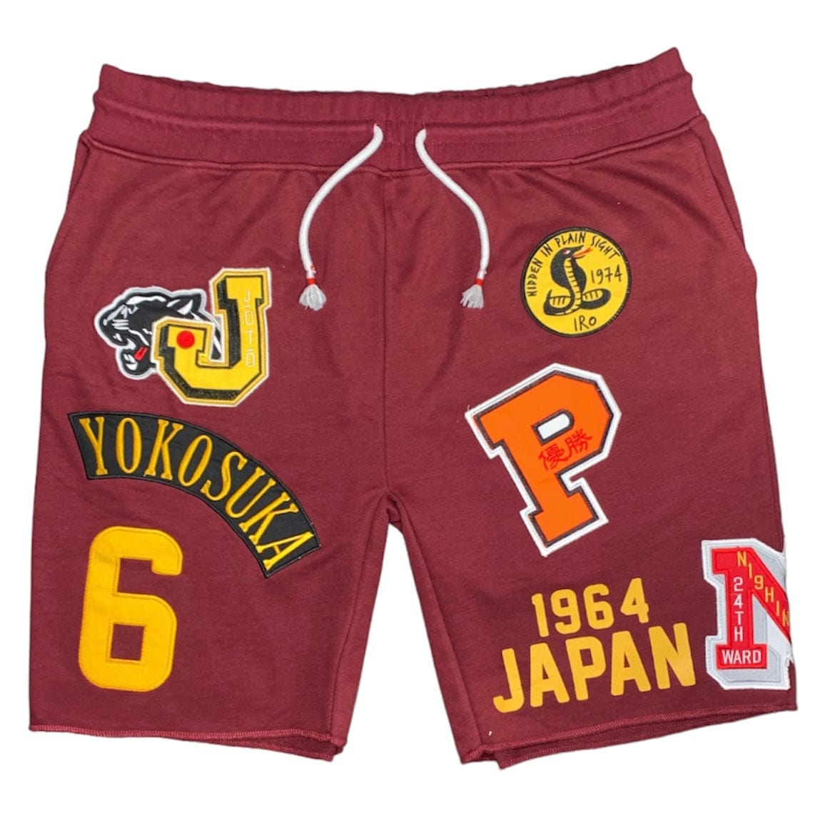 Iro-Ochi Osaka Champion Patch Short (Burgundy) - 361112