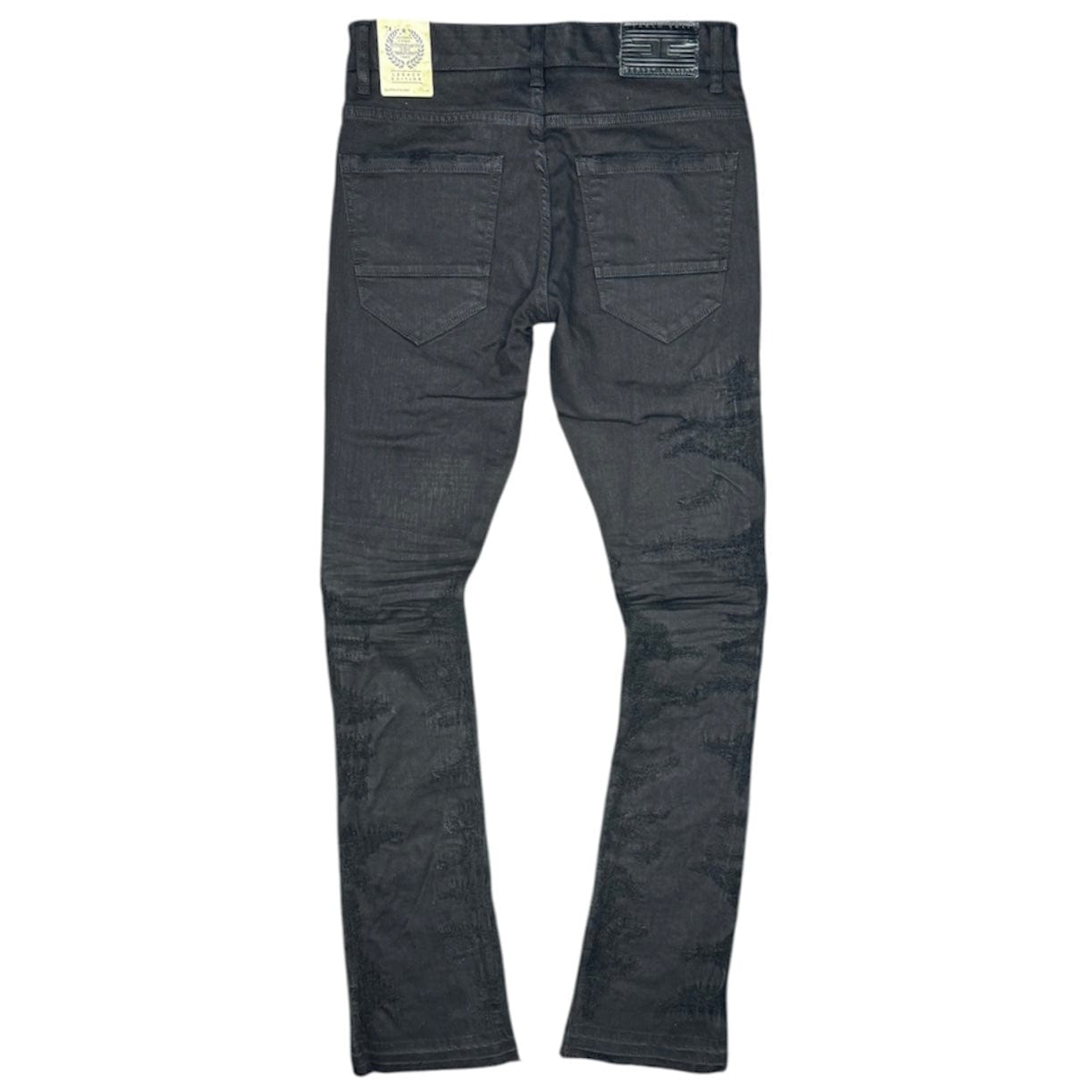 Jordan Craig Martin Stacked W/ Shreds Denim (Jet Black) JTF2118RA