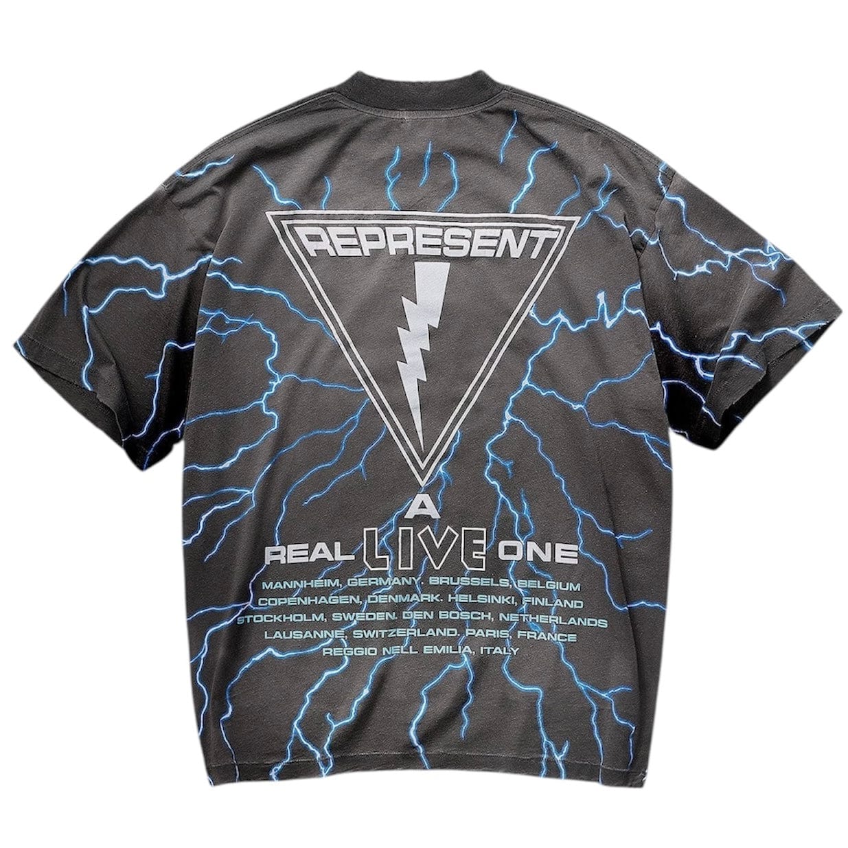 Represent X Iron Maiden A Real Live One T Shirt (Sunfade Grey)