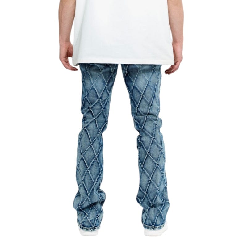 Valabasas Tired Stacked Denim Jean (Blue Washed) VLBS-VJ3-1002