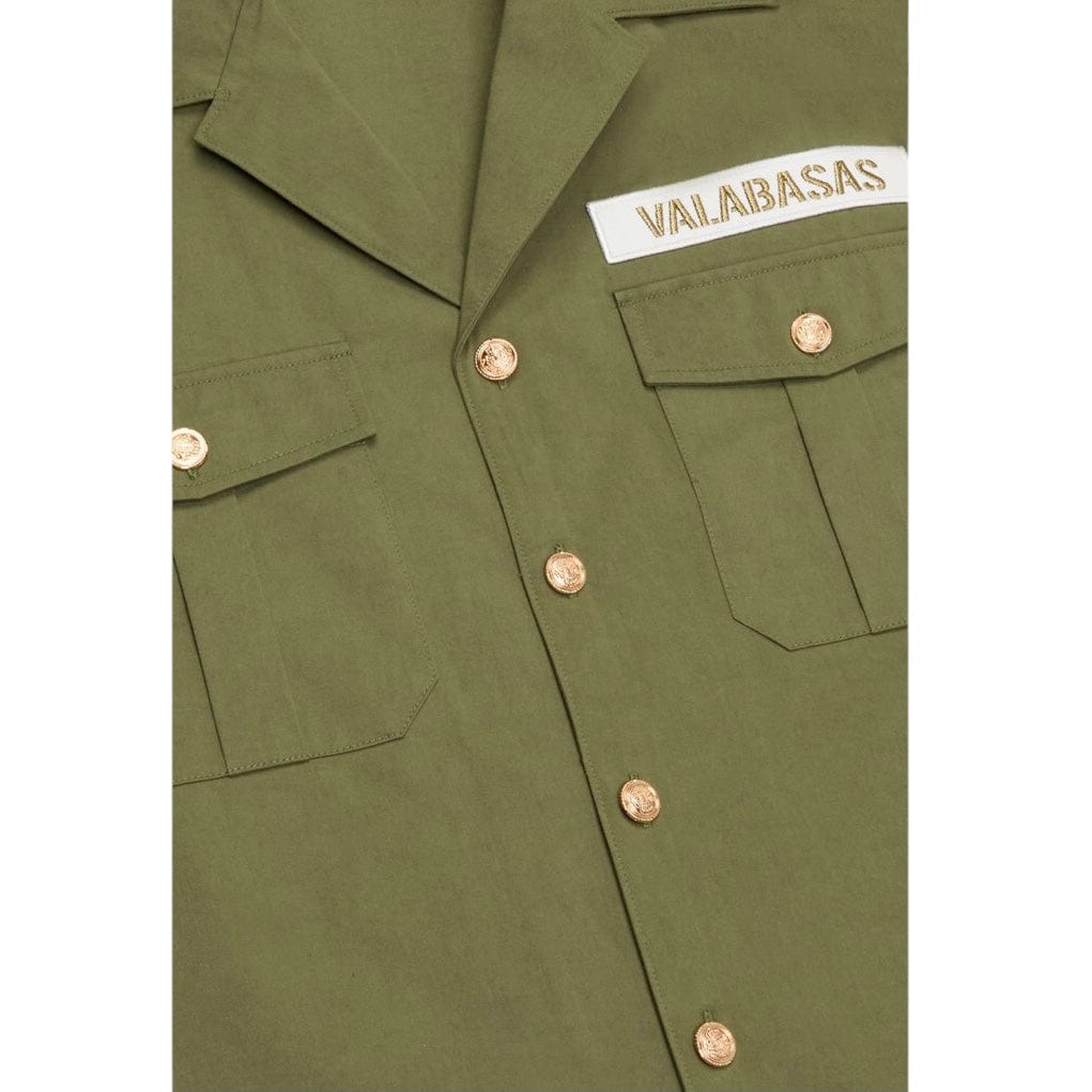 Valabasas "The Rebel" Button Up Shirt (Olive) VLBS41203