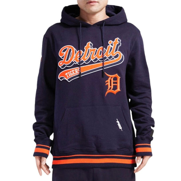 Pro Standard Detroit Tigers Brushed Back French Terry Hoodie (Midnight Navy)