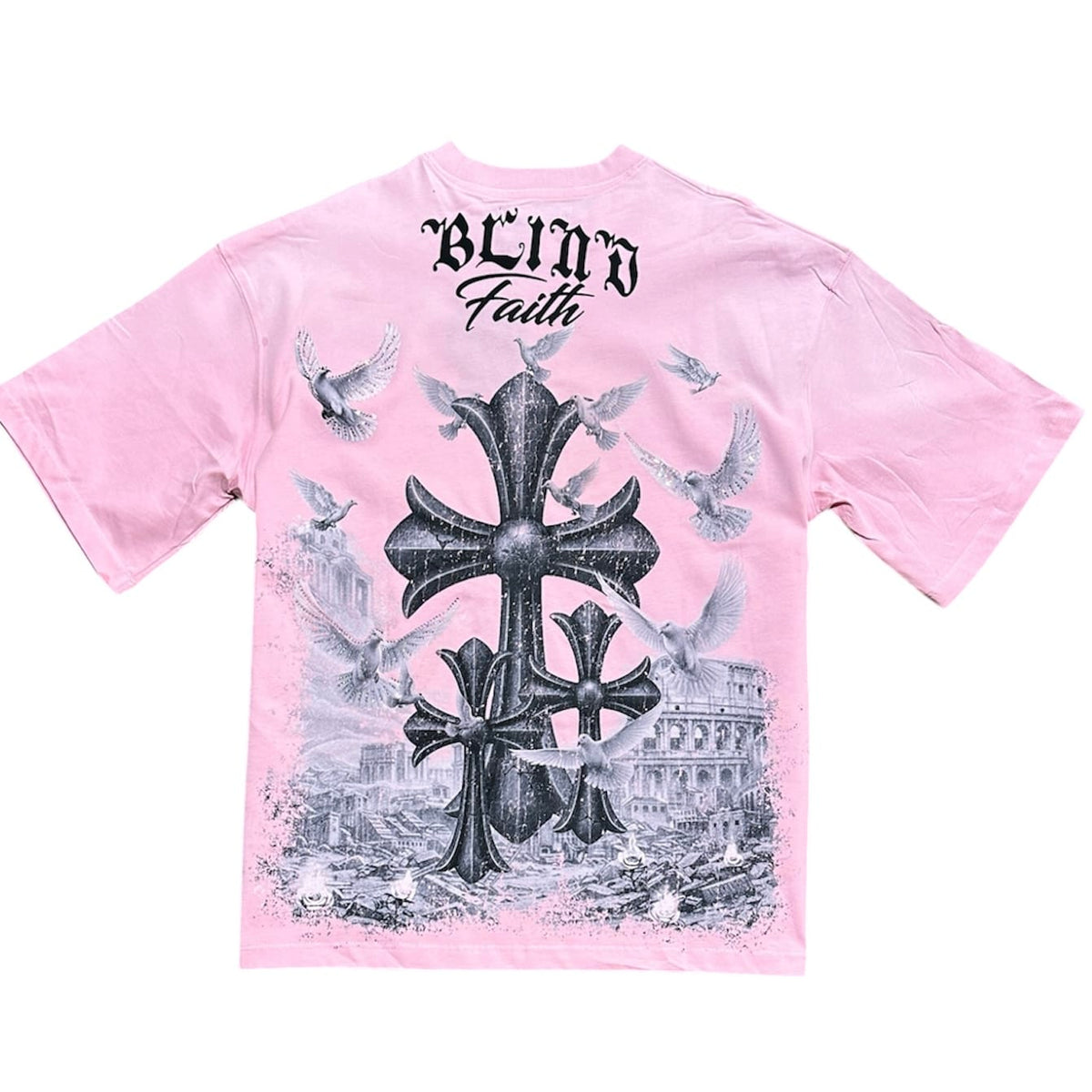 Roku Studio Blind Faith Boxy Rhinestone Tee (Pink) RK1482119-PNK