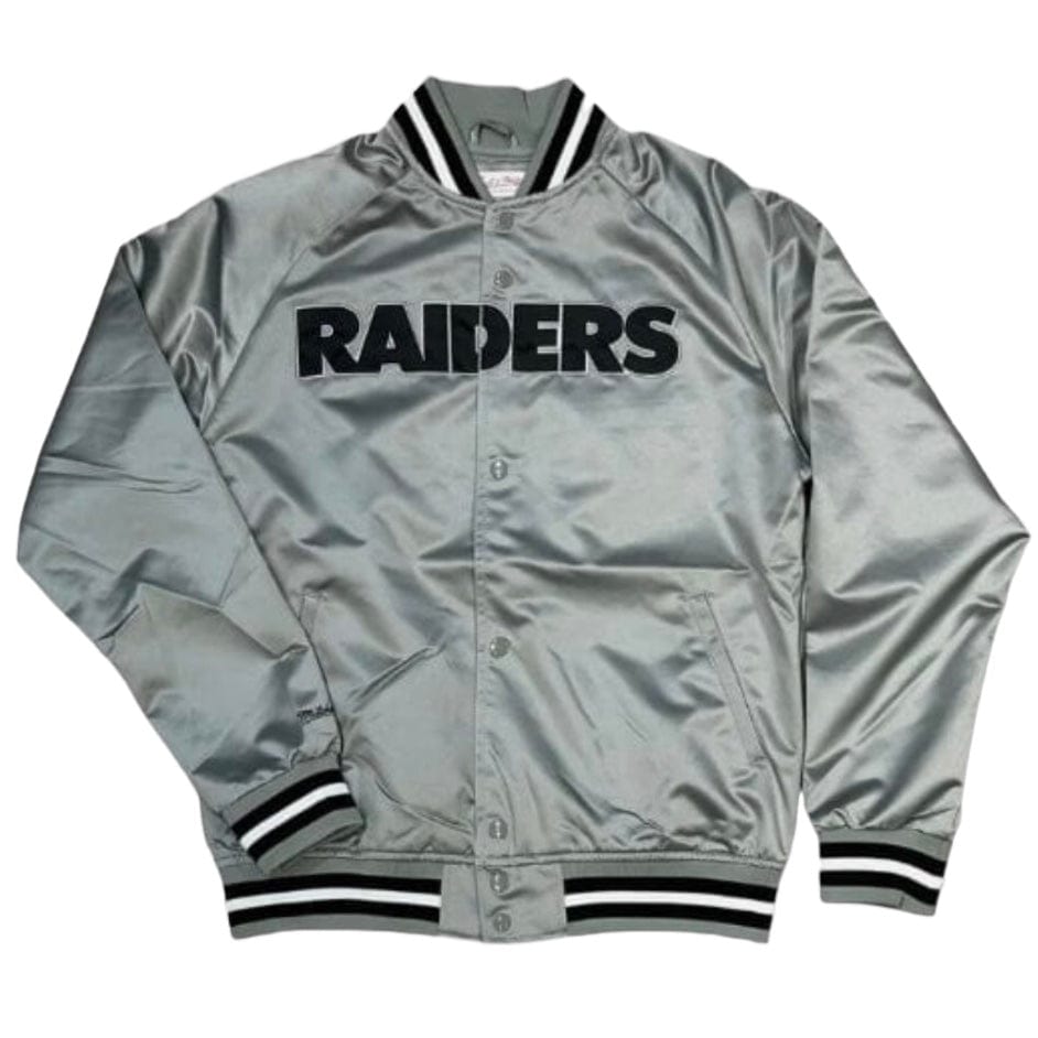 Mitchell & Ness NFL Oakland Raiders Double Clutch Jacket (Silver)