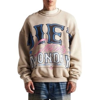 Diet Starts Monday Jumbo Crewneck Sweatshirt (Taupe)