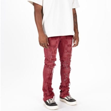 Pheelings "Inspired By" Flare Stack Denim (Burgundy)