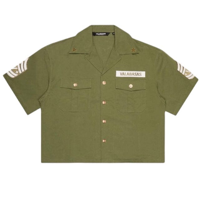 Valabasas "The Rebel" Button Up Shirt (Olive) VLBS41203