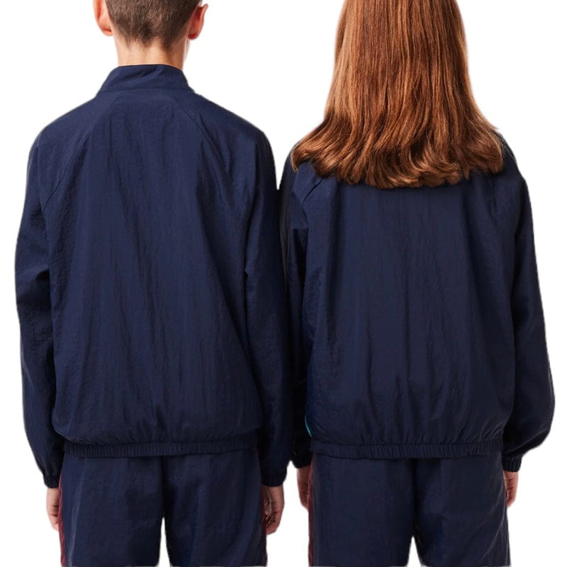 Boys Lacoste Colorblock Zip-Up Jacket (Navy Blue/White) BJ1129-51