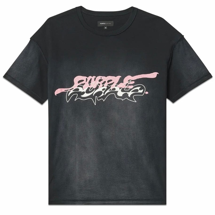 Purple Brand Double Trouble Inside Out Tee (Washed Black) P101-JBDT424