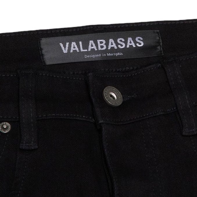 Valabasas "Broken" 4 Way Stretch Cargo Jean (Black) VLBS-VJ2-1013