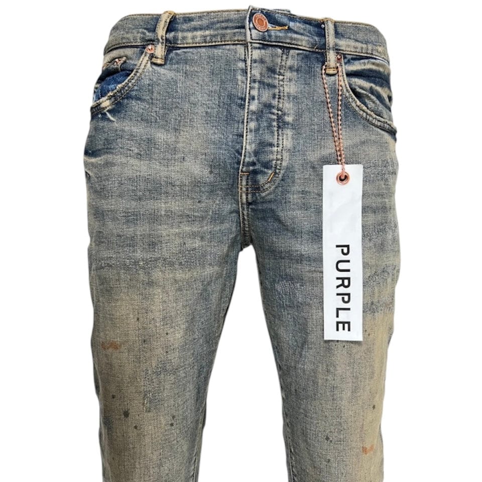 Purple Brand P001 Industrial Worn Dirty Denim (Dirty Mid Indigo) P001-IWID526