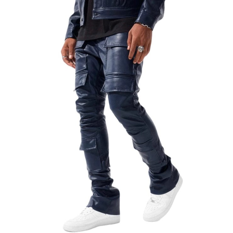 Jordan Craig Ross Stacked Thriller Cargo Pants (Midnight Blue) JRF1218