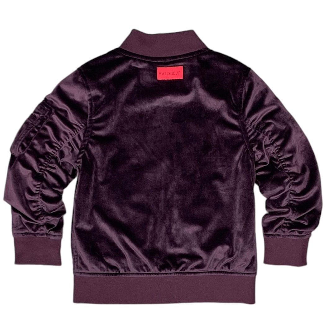 Haus Of Jr Velour Jacket (Burgundy) - OH17VVJV