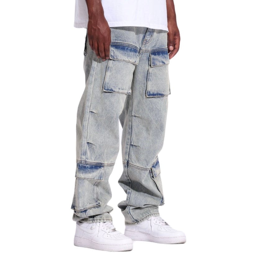 Crysp Freddie Cargo Denim (Light Bleach) CRYSP25-107