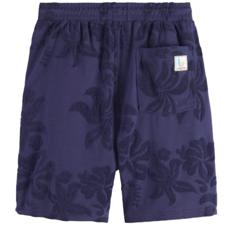 Scotch & Soda Jacquard Towelling Shorts (Navy Blue) 177321