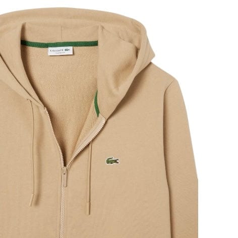Lacoste Classic Fit Zip-Up Fleece Sweatshirt (Beige) SH9809-51