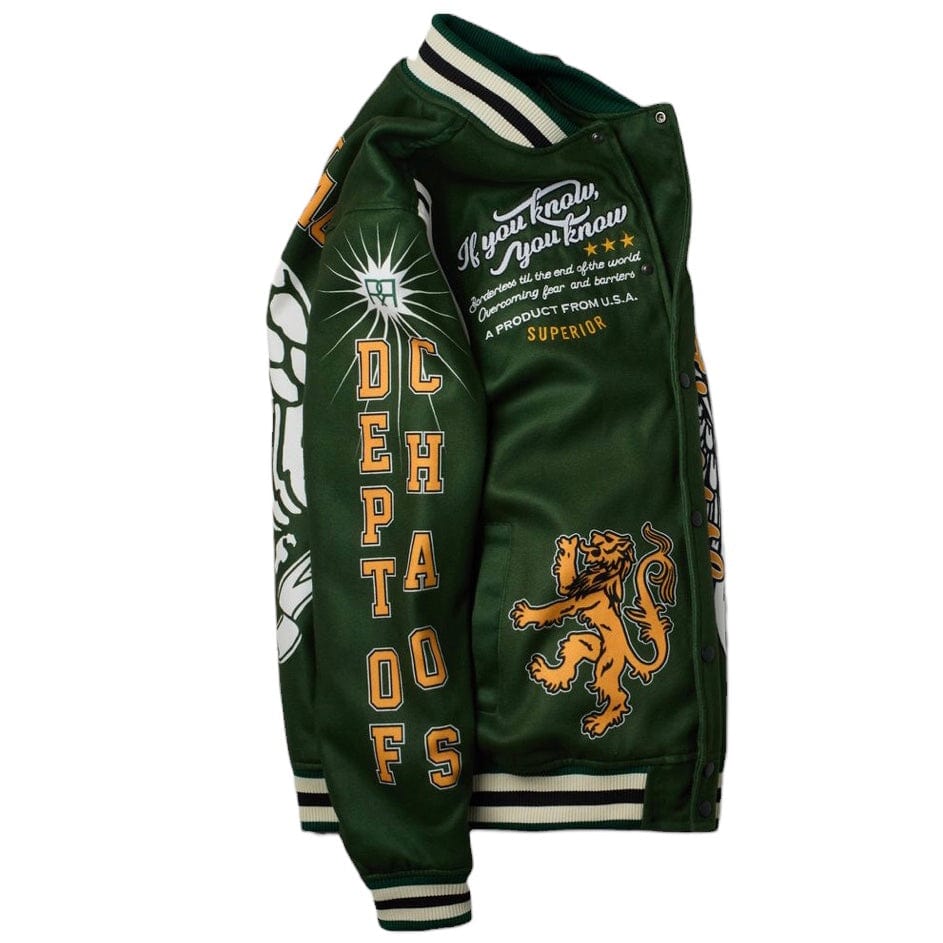 Reason Brand Dept Of Chaos Varsity Jacket (Green) OWG-18