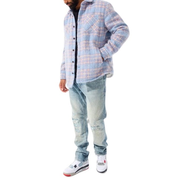 Jordan Craig See You In Paradise Flannel Shacket (Sky Blue) 2561