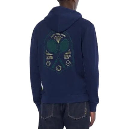 Scotch & Soda Tennis Club Artwork Hoodie (Navy) 179899