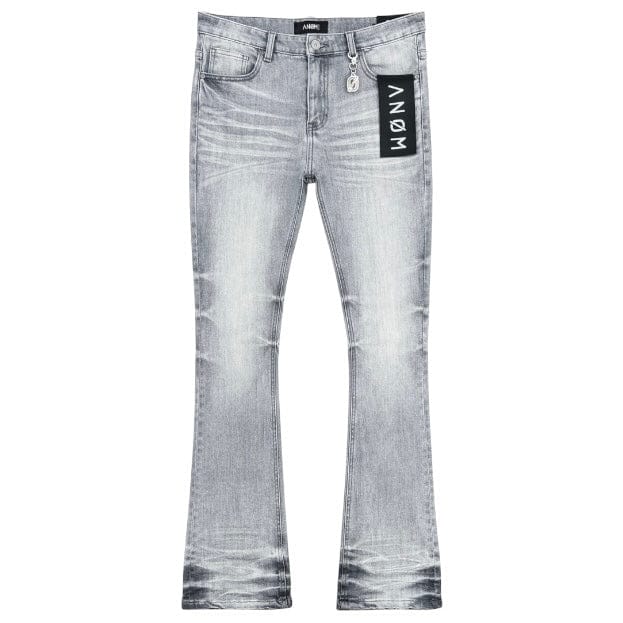 Anom Aura Stacked Denim Jean (Light Gray Wash) ANM238STA