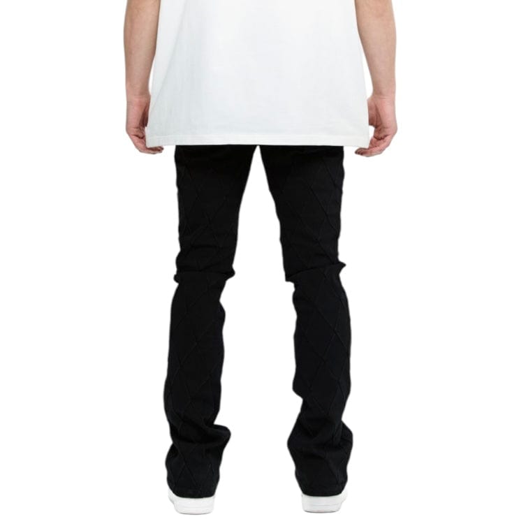 Valabasas Tired Stacked Denim Jean (Jet Black) VLBS-VJ3-1002