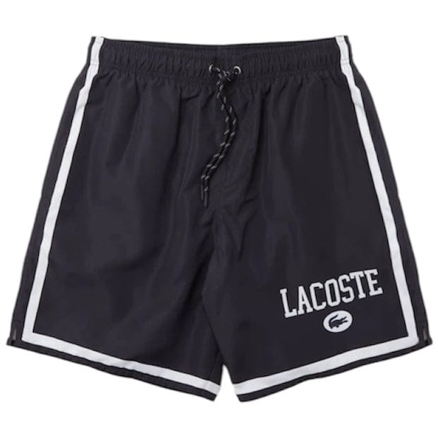 Lacoste Logo Printed Swim Trunks (Navy Blue/White) MH7239-51