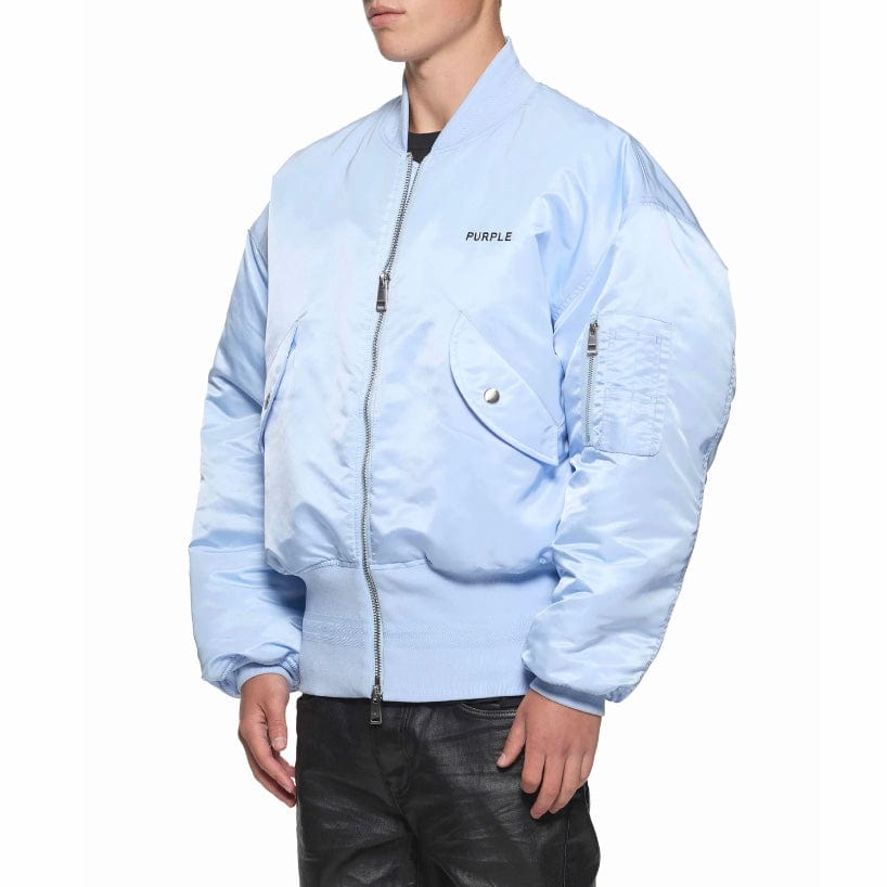 Purple Brand Wordmark Bomber Jacket (Windsurfur Light Blue) M6051-PWSF424