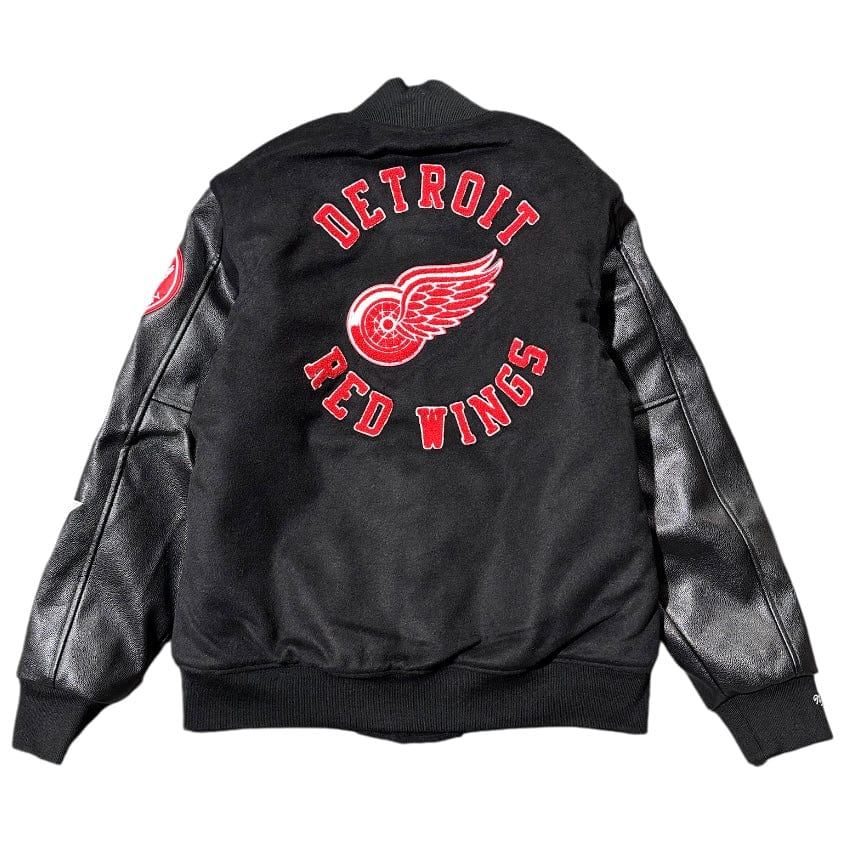 Mitchell & Ness Detroit Red Wings Blackout Collection Varsity Jacket (Black)