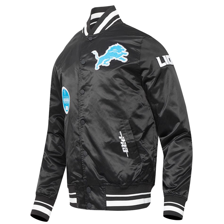 Pro Standard Detroit Lions Men's Old English Satin Jacket (Black)