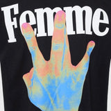 Homme Femme Twisted Fingers With Infrared Tee (Black) ATONCE2317-1