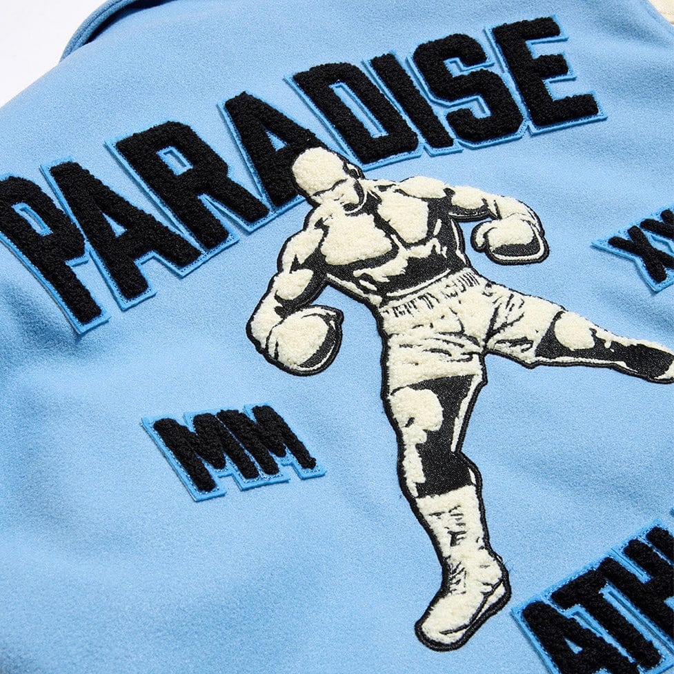 Boys See You In Paradise Team Varsity Jacket (Sky Blue) 91700B