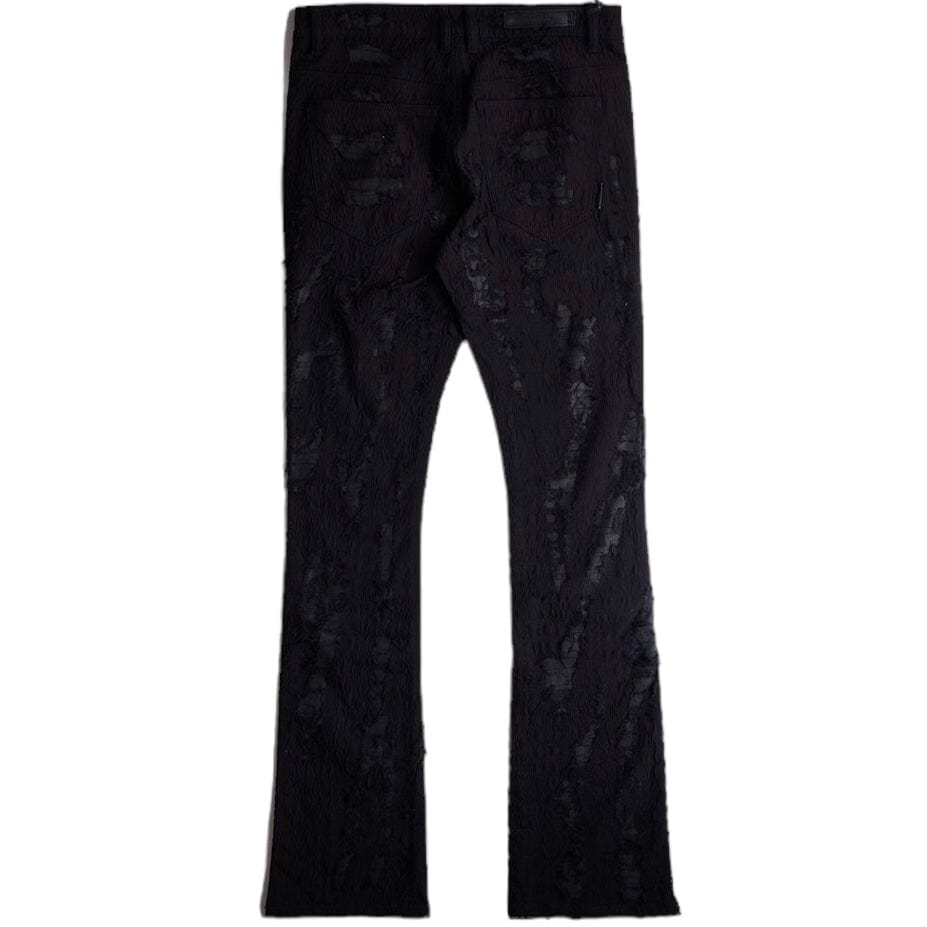 Embeliish Kyoto Boro Flare Jeans (Midnight Black) EMBSUM24-035