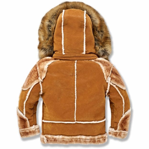 Kids Jordan Craig El Jefe Shearling Moto Jacket (Cognac) 91625K