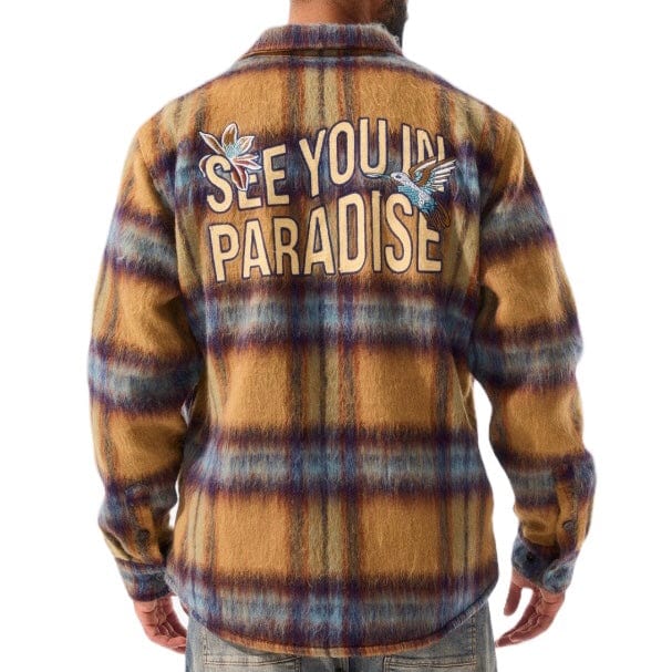 Jordan Craig See You In Paradise Flannel Shacket (Wheat) 2561