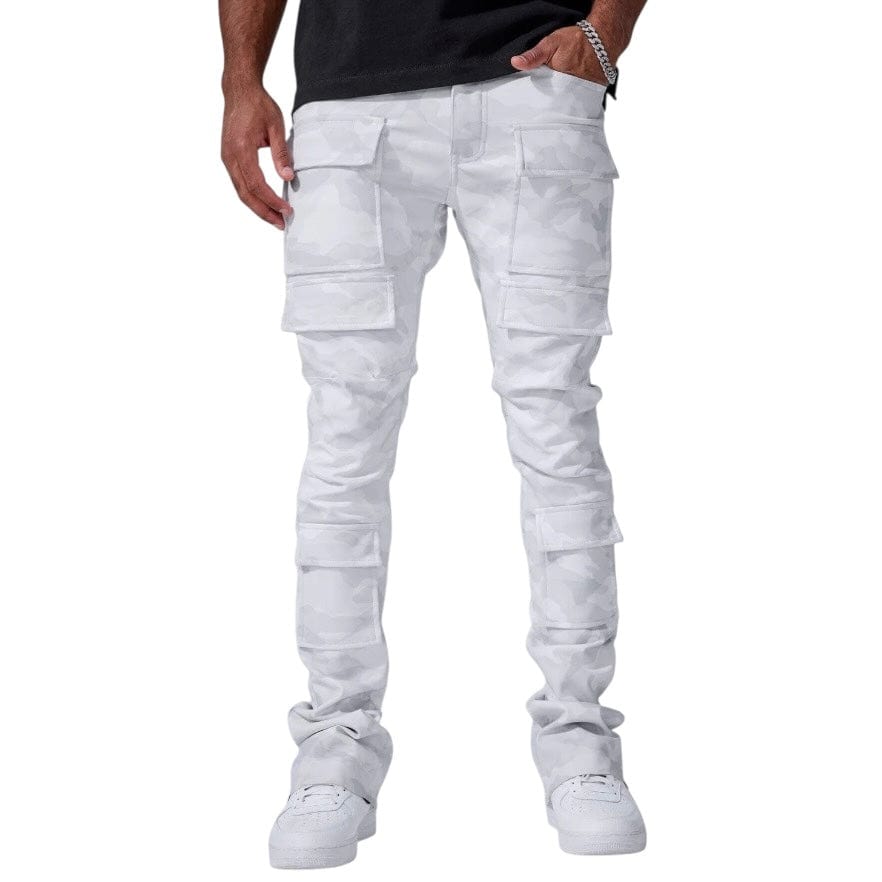 Jordan Craig Ross Stacked Thriller Cargo Pants (Arctic Camo) JRF2250C