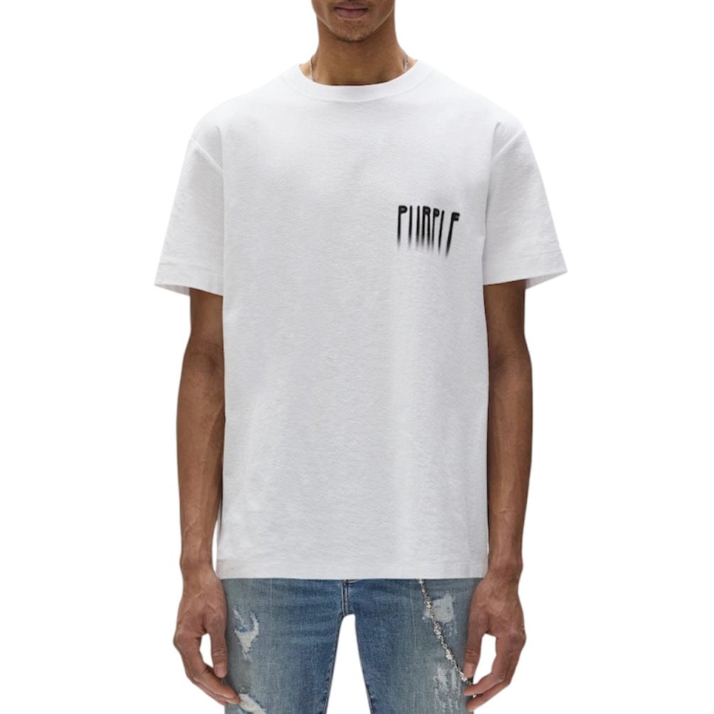 Purple Brand Blurred Tee (Brilliant White) P104-TBWB325