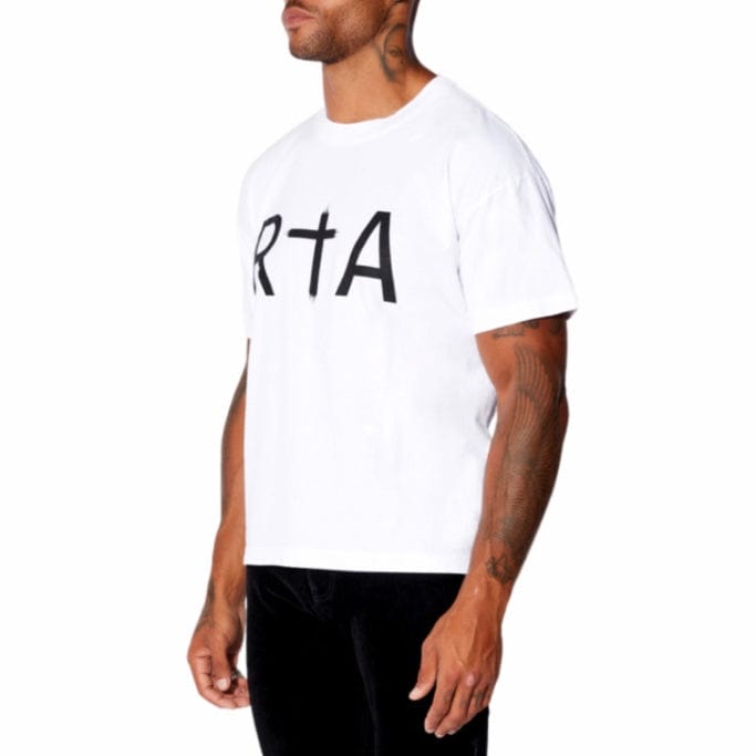 RTA Short Sleeve Liam Front Logo Tee (White) ME00K83