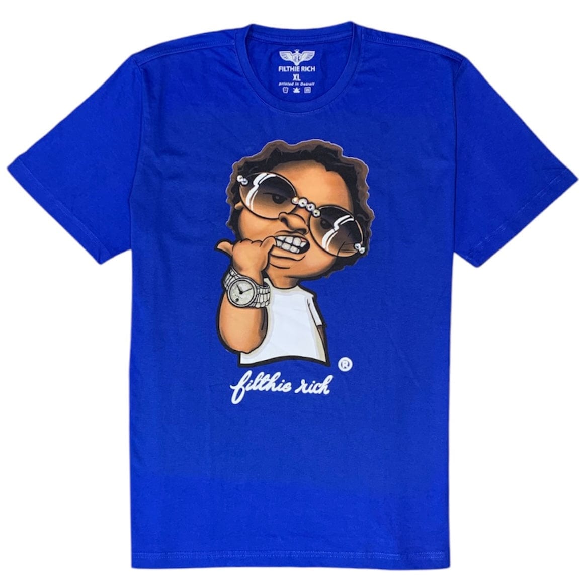 Filthie Rich Diamond Kid T Shirt (Royal)