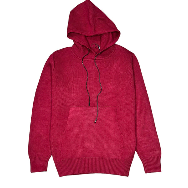 One In A Million Crystal String Pullover Sweater Hoodie (Burgundy)