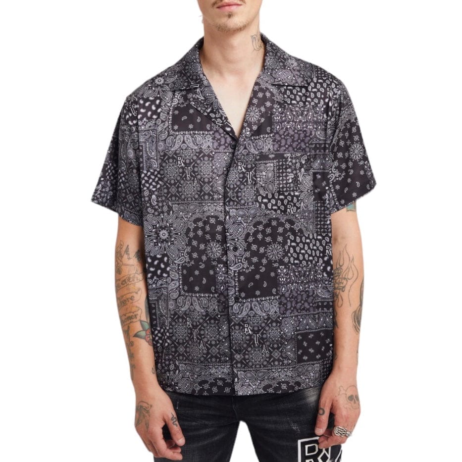 Rta George Button Up Shirt (Black/White Rta Bandana) MU24W712-T1324BWPSL