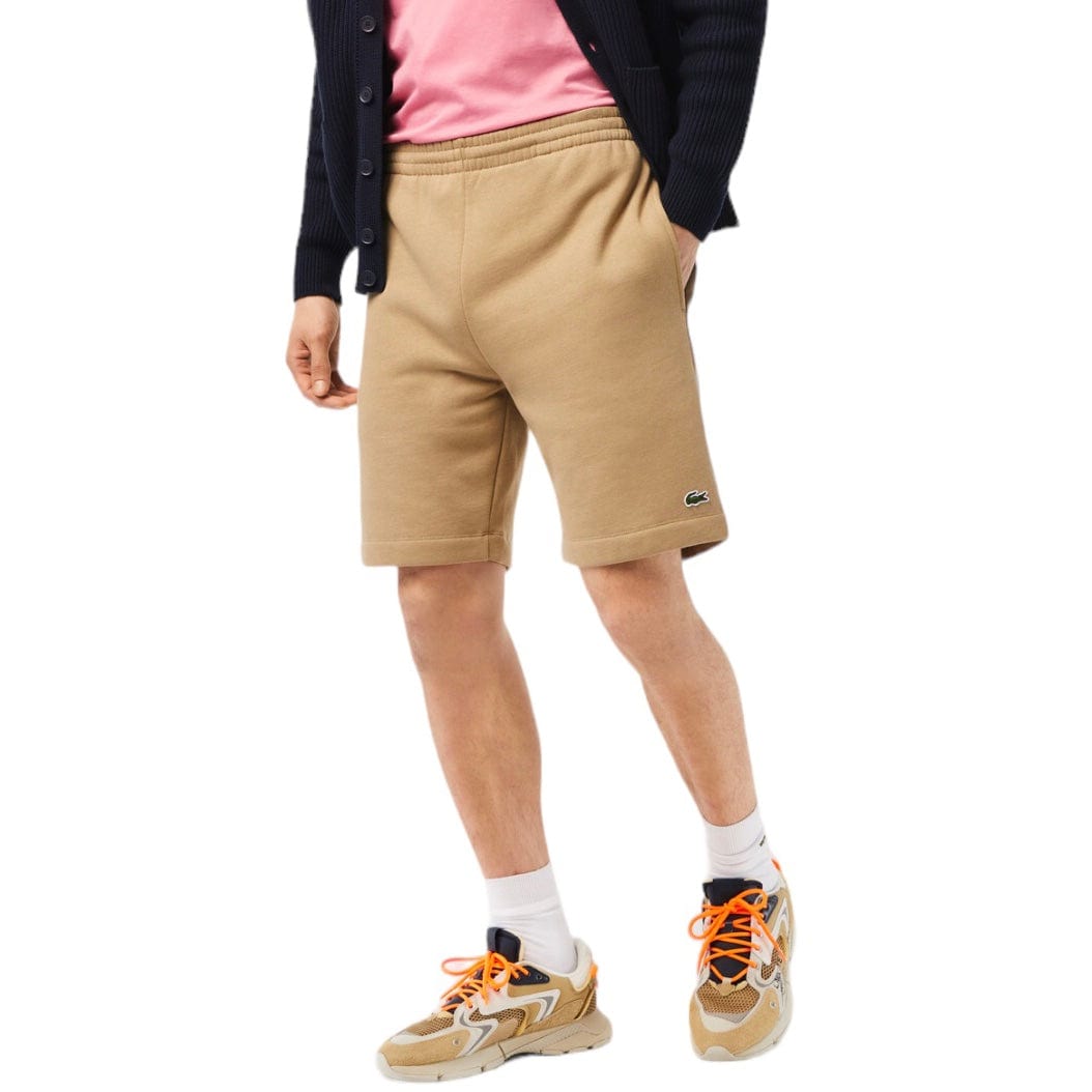 Lacoste Organic Brushed Cotton Fleece Shorts (Beige) GH9627-51