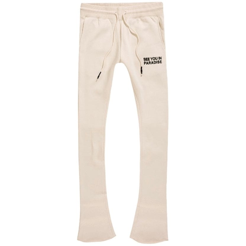 See You In Paradise Stacked Sweatpants (Cream)