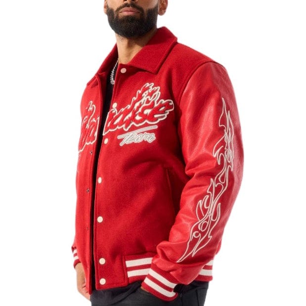 Jordan Craig Paradise Tour Varsity Jacket (Red) 91632