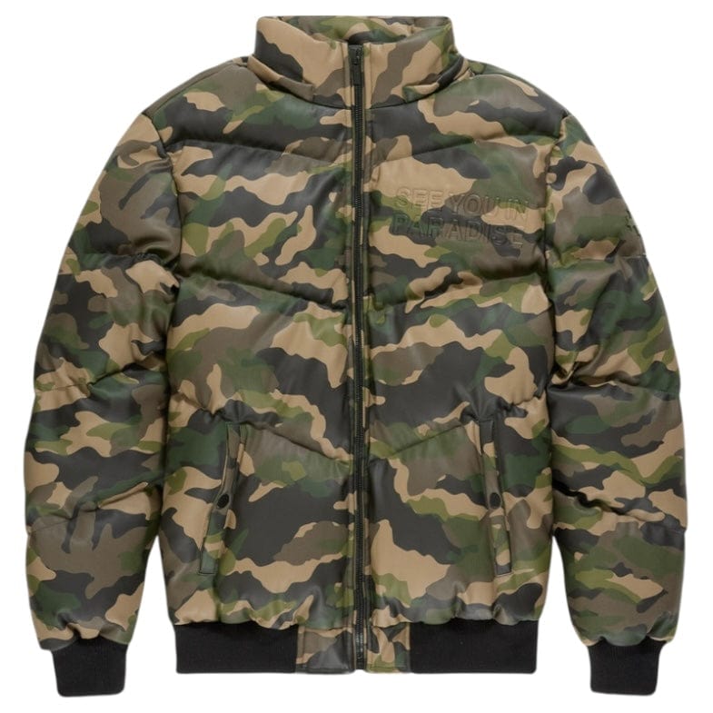 See You In Paradise The Wild One Camo Puffer Jacket (Vintage Camo) 91665C