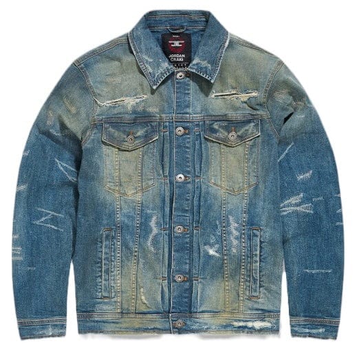 Jordan Craig Hudson Denim Trucker Jacket (Mesa Wash) JJ2273