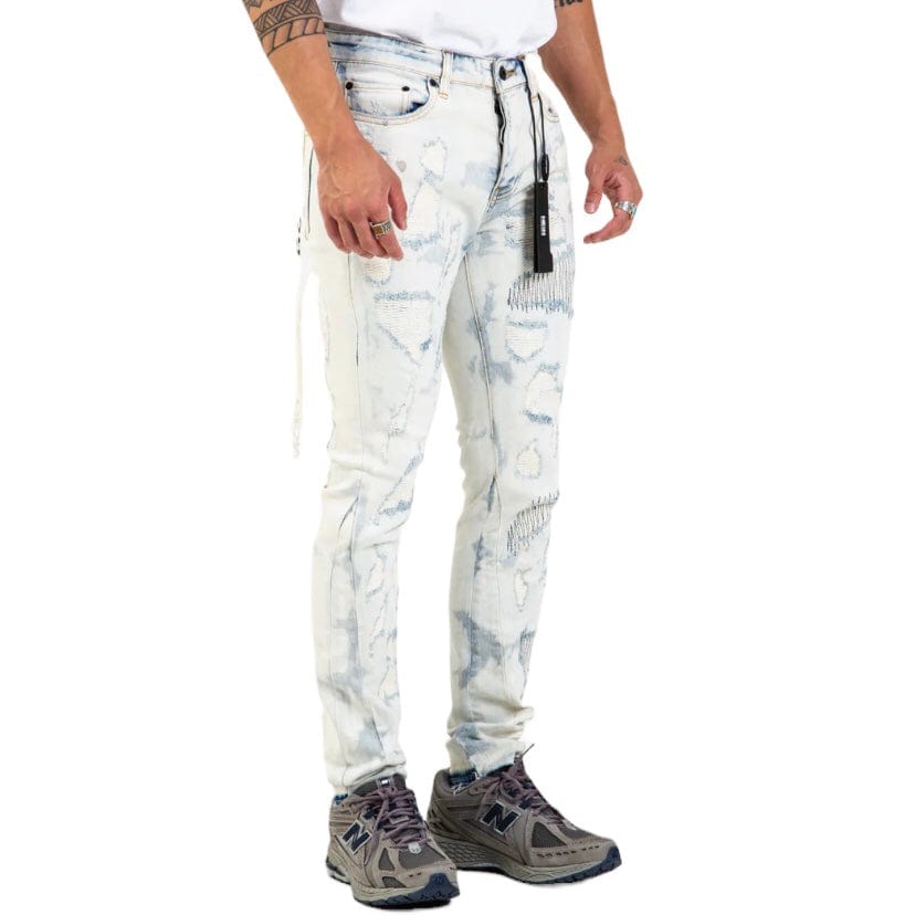 Neon Denim Sid Over Paint Repair Denim Jean (Light Blue) SID-119