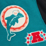 Mitchell & Ness Nfl Miami Dolphin Team Legacy Varsity Jacket (Teal/Black)