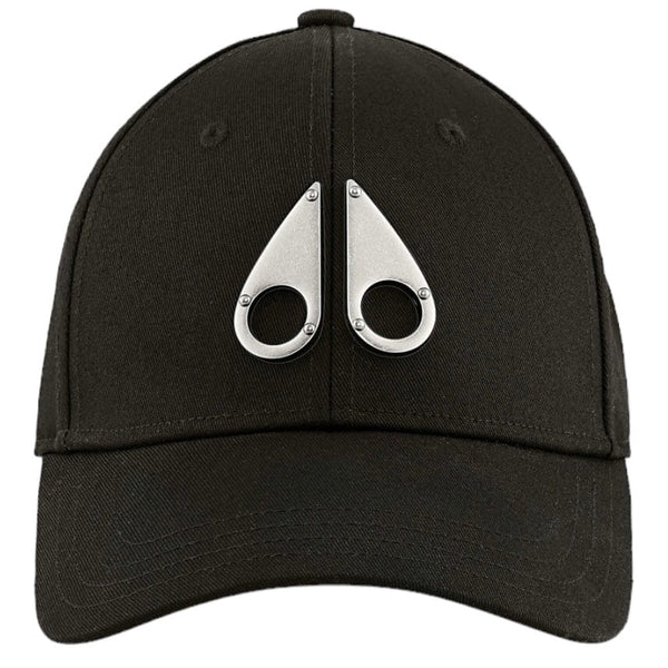 Moose Knuckles Logo Icon Cap (Black/Nickel Logo) M31MA534