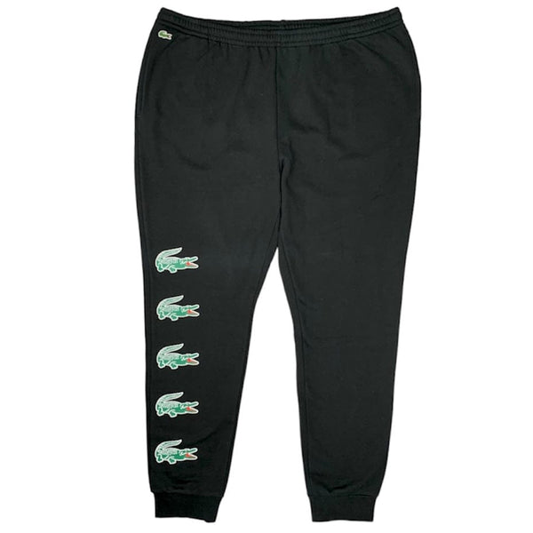 Lacoste Sport Crocodile Print Fleece Jogging Pants (Black) - XH7223