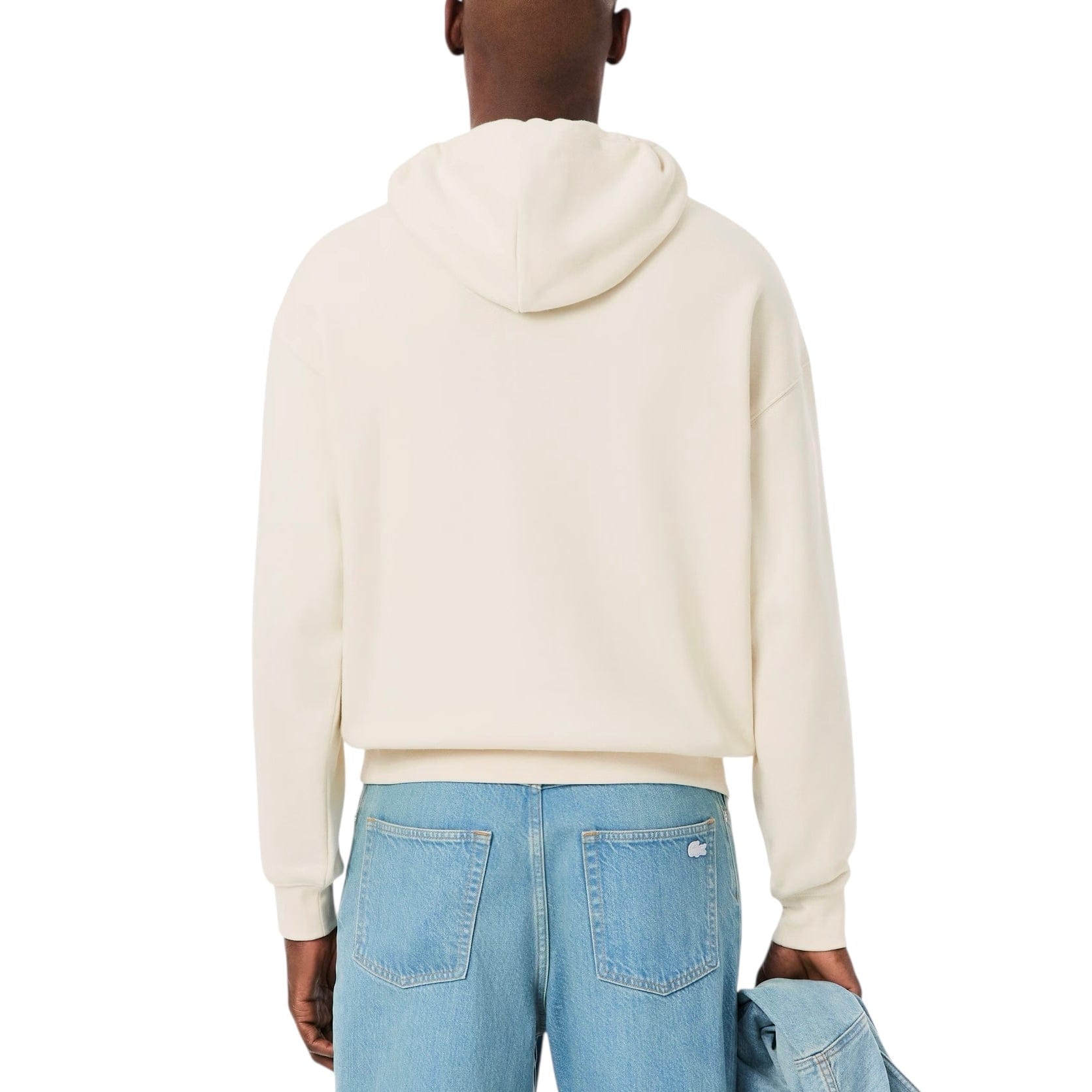 Lacoste Loose Fit Embroidered Hoodie (Cream) SH5464-51